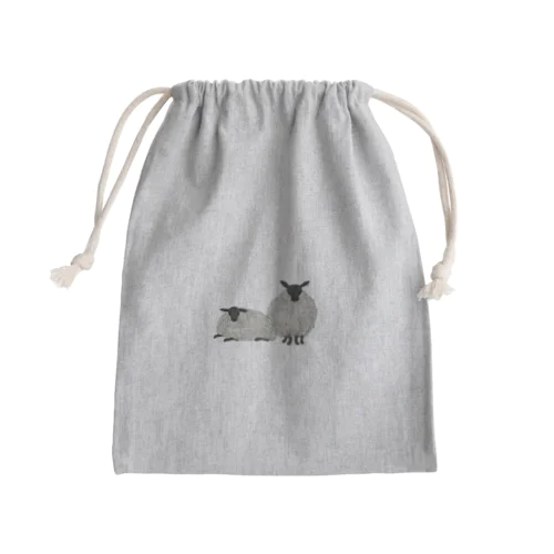 2匹のヒツジ Mini Drawstring Bag