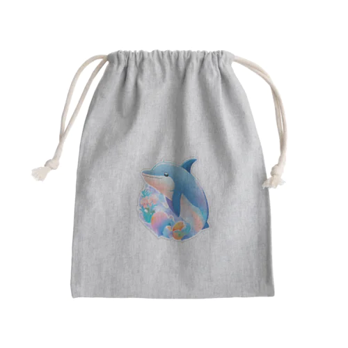 可愛いイルカ Mini Drawstring Bag