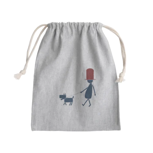 犬の散歩 Mini Drawstring Bag