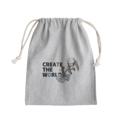 CREATE THE WORLD Mini Drawstring Bag