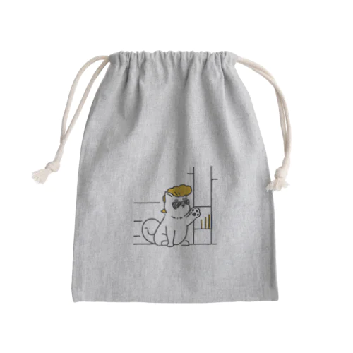 ワンキー犬 Mini Drawstring Bag