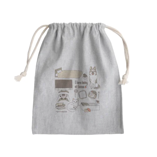 おうち大好き Mini Drawstring Bag