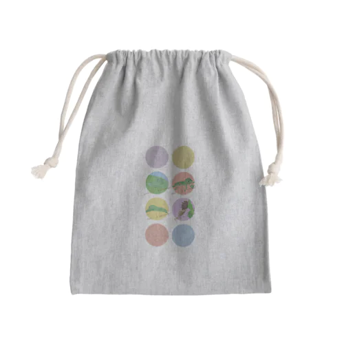 まるまる幼虫 Mini Drawstring Bag