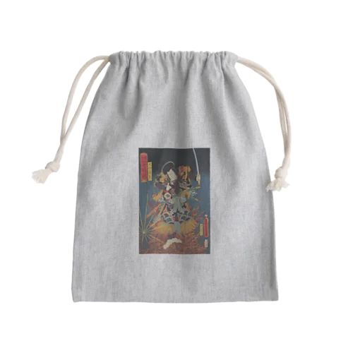 浮世絵 豊国揮亳奇術競 Mini Drawstring Bag