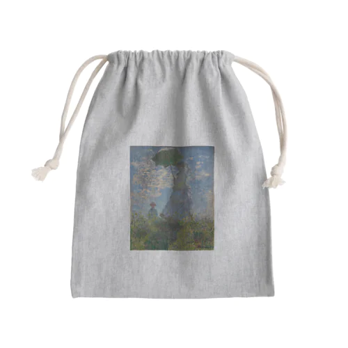 散歩、日傘をさす女性 / Woman with a Parasol - Madame Monet and Her Son Mini Drawstring Bag