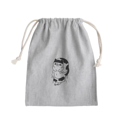 大好きなコといつも一緒に 　withぱっつん前髪にゃん Mini Drawstring Bag