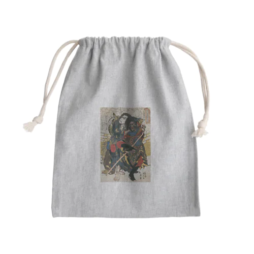 浮世絵：歌川国芳_水滸伝豪傑 毛頭星孔明 Mini Drawstring Bag