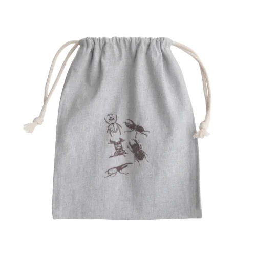 カブトムシとクワガタ Mini Drawstring Bag