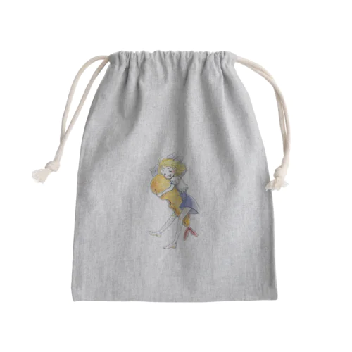 エビフライと少女 Mini Drawstring Bag