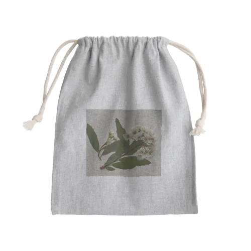 押し花『さんさ　しおん』 Mini Drawstring Bag