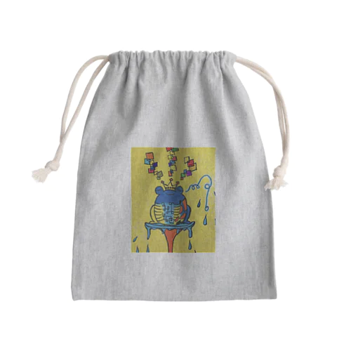 カラフルカエル Mini Drawstring Bag