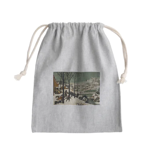 雪中の狩人 / The Hunters in the Snow Mini Drawstring Bag