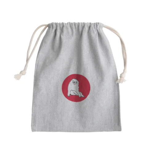 長沢芦雪の「あの犬」※日の丸バージョン Mini Drawstring Bag