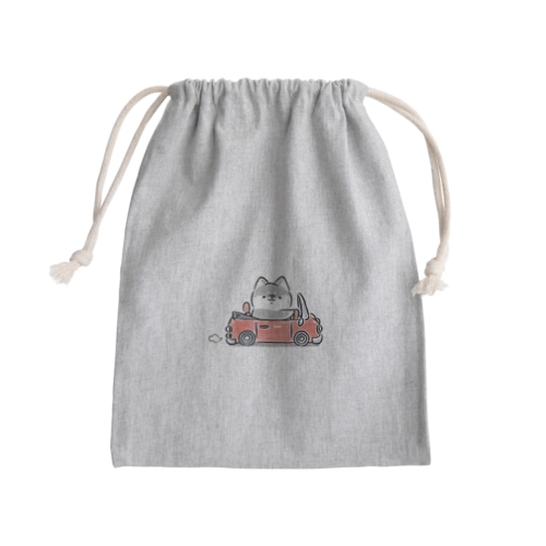ほんわか黒しば(ドライブ) Mini Drawstring Bag