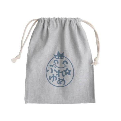 ぷゆまる（ブルー） Mini Drawstring Bag