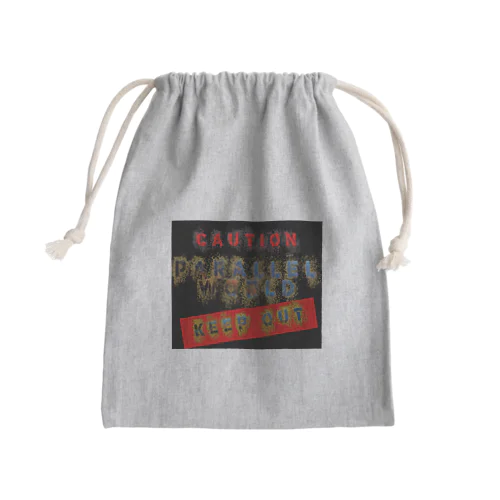 caution「parallelworld」ー立入禁止　■ Mini Drawstring Bag