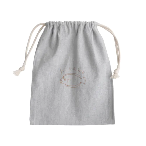 ゆるヒラメ Mini Drawstring Bag