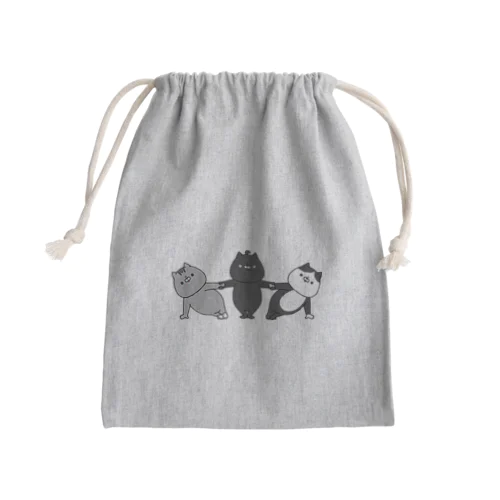 モノクロ奥義 Mini Drawstring Bag