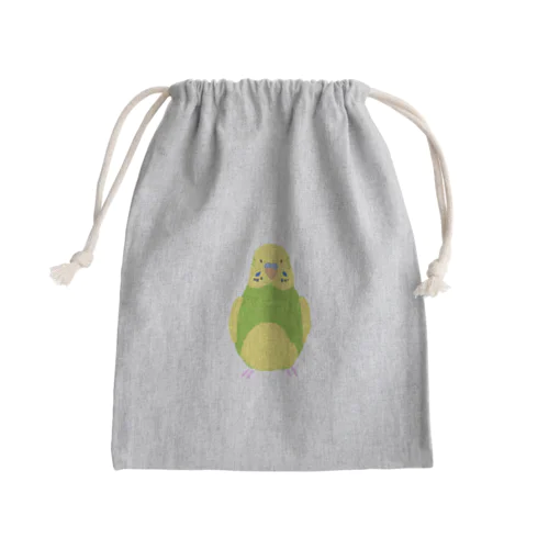 セキセイインコ_パイドの男の子 Mini Drawstring Bag