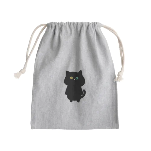 黒猫 しじみさん Mini Drawstring Bag