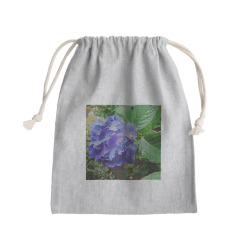 紫陽花とカタツムリ Mini Drawstring Bag