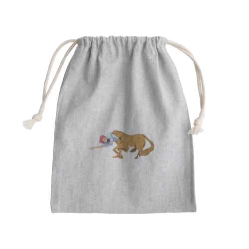 馬と女性 Mini Drawstring Bag