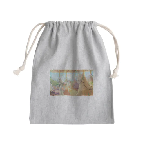 観覧車とメリーゴーランド Mini Drawstring Bag