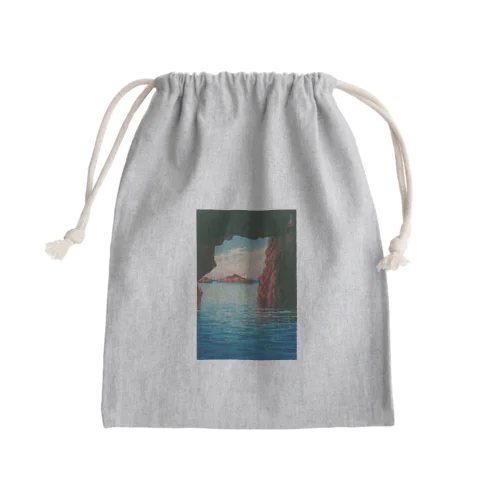 旅みやげ第3集 男鹿半島 蒿雀窟 / Kōjaku cavern at Oga Peninsula  Mini Drawstring Bag