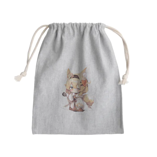 ミコン (Mikon) ver.3　狐の神様、きつね、キツネ Mini Drawstring Bag