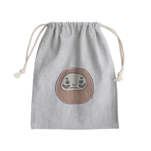 ゆるだるま Mini Drawstring Bag