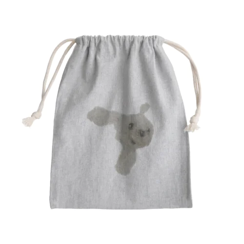 水彩画トイプードルごろん Mini Drawstring Bag