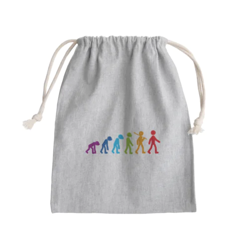 人類の進化 ピクトグラム Mini Drawstring Bag