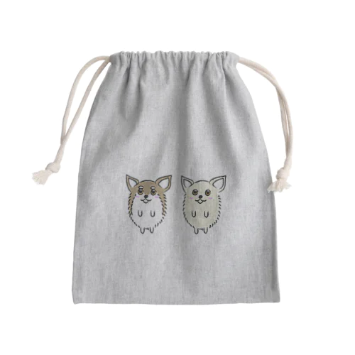 チワワのメロとミルクのグッズ Mini Drawstring Bag