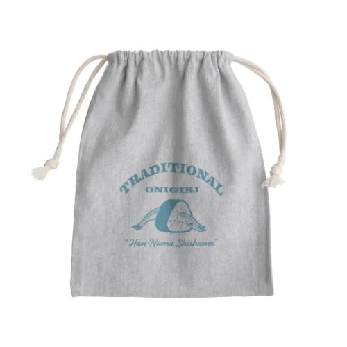 半生ししゃもおにぎり（ブルースカイ） Mini Drawstring Bag