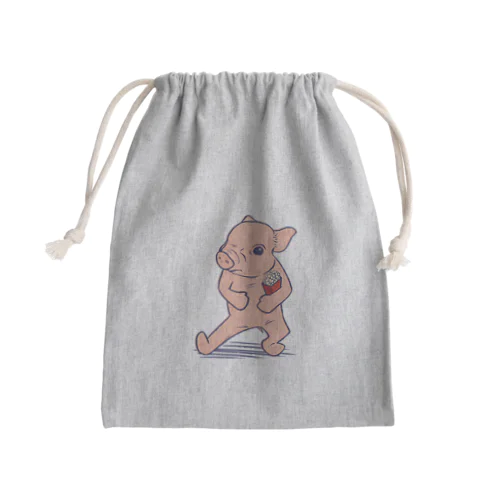 ミニブタポップコーン Mini Drawstring Bag