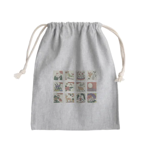 ゆる花札大集合 Mini Drawstring Bag