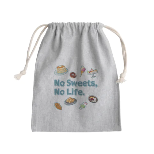 No Sweets,No Life. Mini Drawstring Bag