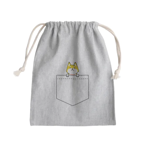 ポケットに柴犬 Mini Drawstring Bag