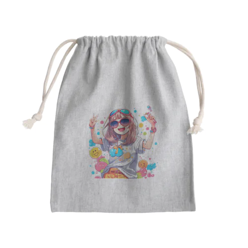 可愛い女 Mini Drawstring Bag