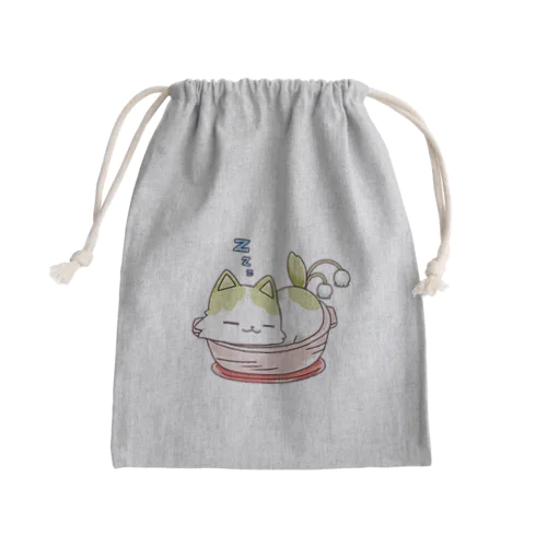 猫鍋ライフィー Mini Drawstring Bag