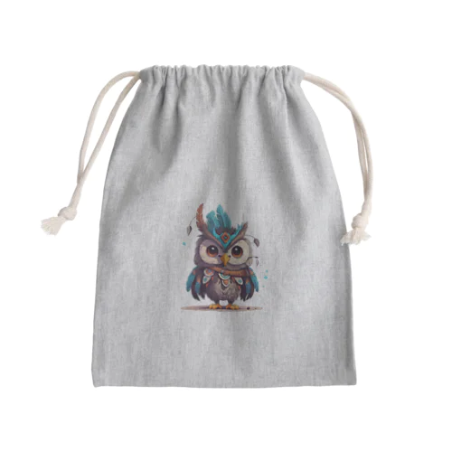 見習いフクロウ Mini Drawstring Bag