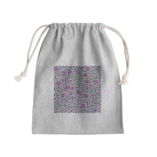 レトロな花柄　#1 Mini Drawstring Bag