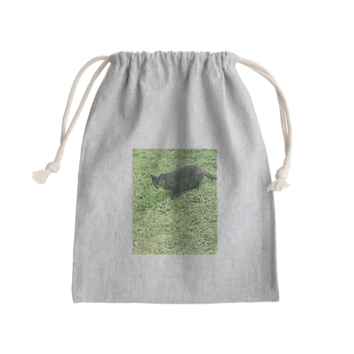 黒猫カカオの庭 Mini Drawstring Bag