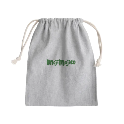 mojimojicoロゴ(グリーン) Mini Drawstring Bag