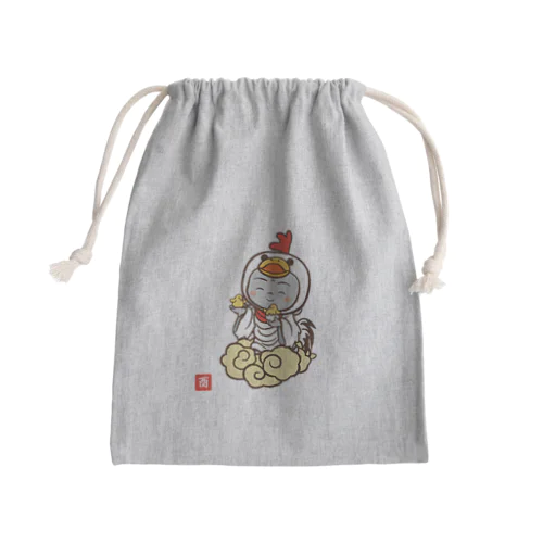 着ぐるみ 酉地蔵（雲） Mini Drawstring Bag