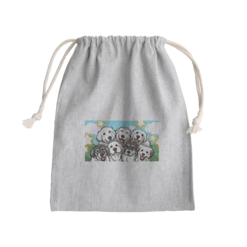 チャーム皆の衆イラスト Mini Drawstring Bag