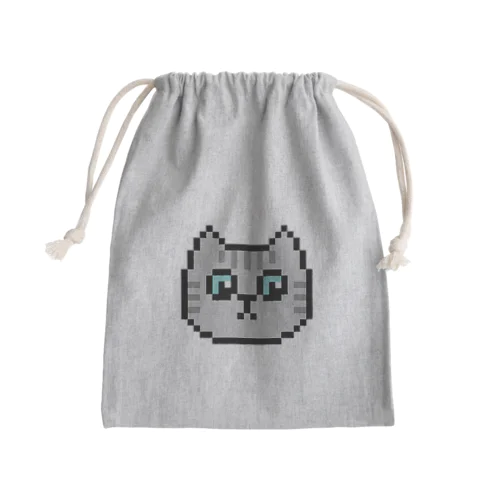 ドット絵のねこ（サバトラ） Mini Drawstring Bag