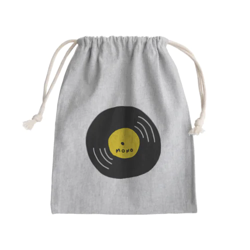 ゆるてがきレコード黄 Mini Drawstring Bag