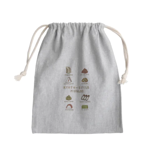 京都グルメデザイン「京漬物」 Mini Drawstring Bag