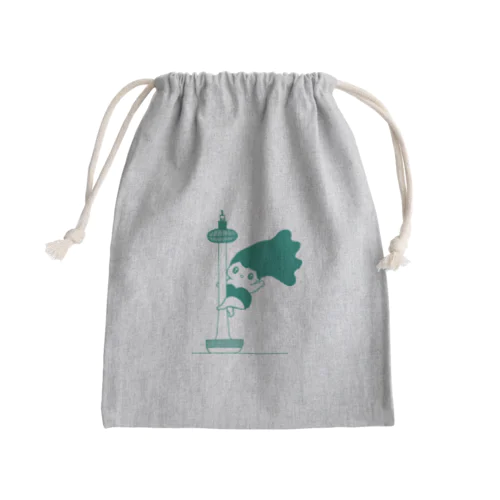 ポールダンスリラ子ちゃん（緑） Mini Drawstring Bag